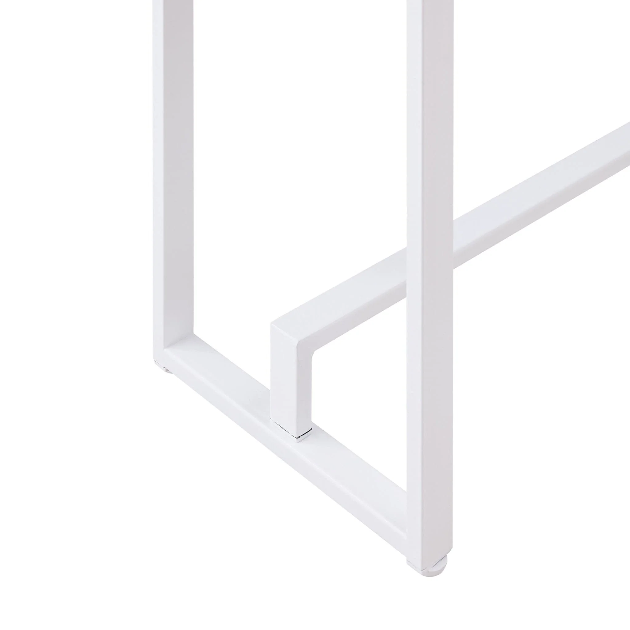54" Gray Brown and White Sled Console Table - Image 6