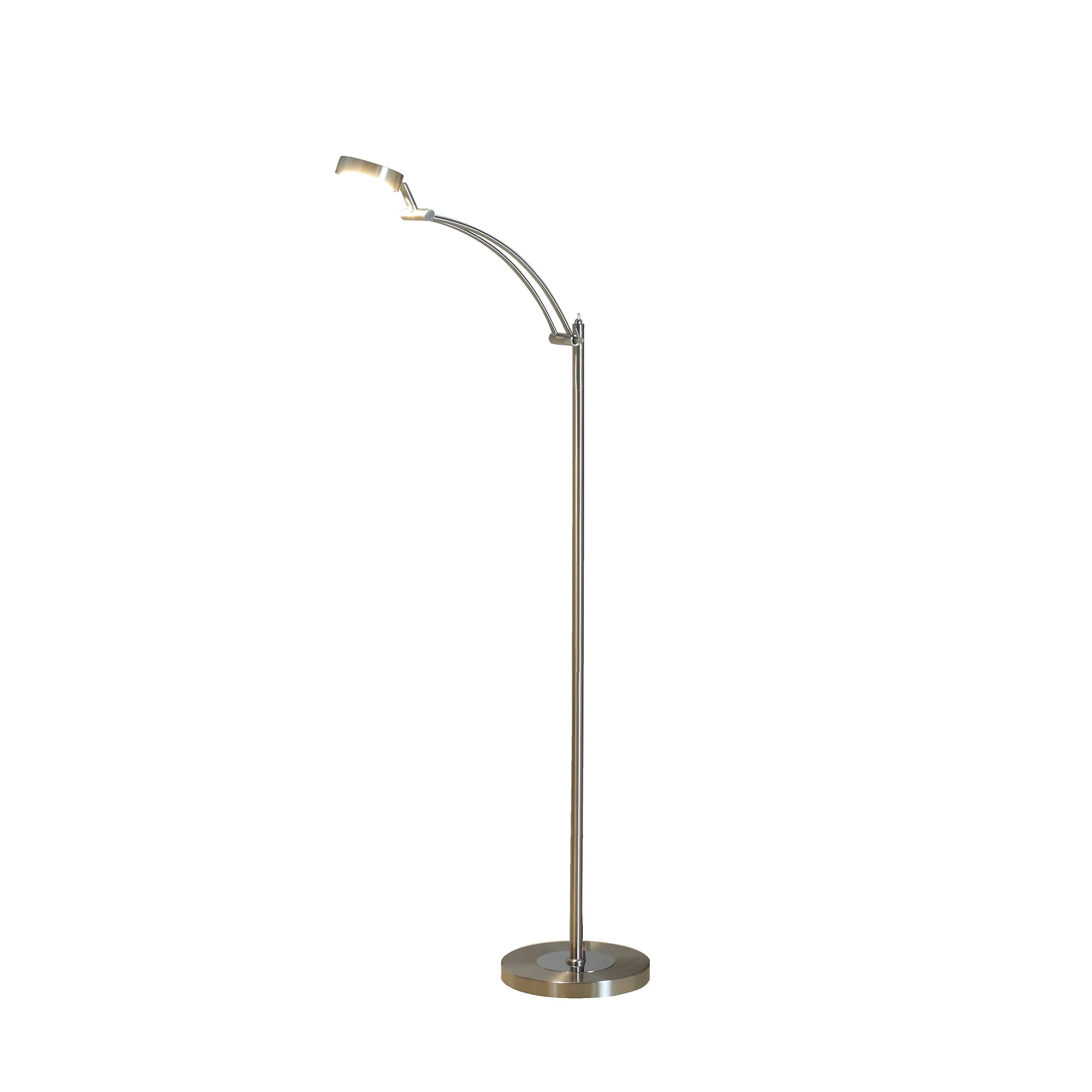 54" Nickel Adjustable LED Task Floor Lamp - Image 2