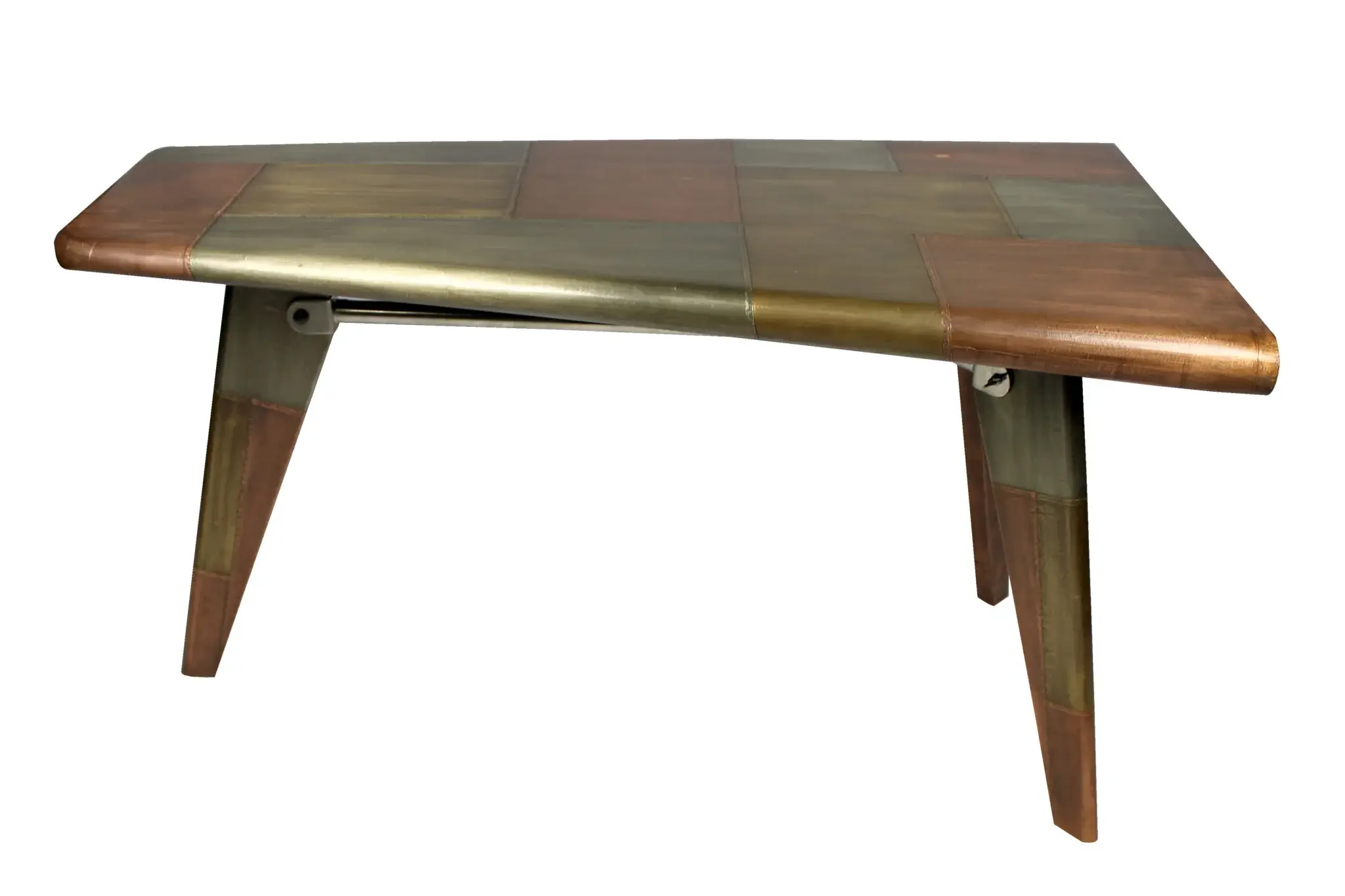 55" Copper Aluminum Writing Desk - Image 2