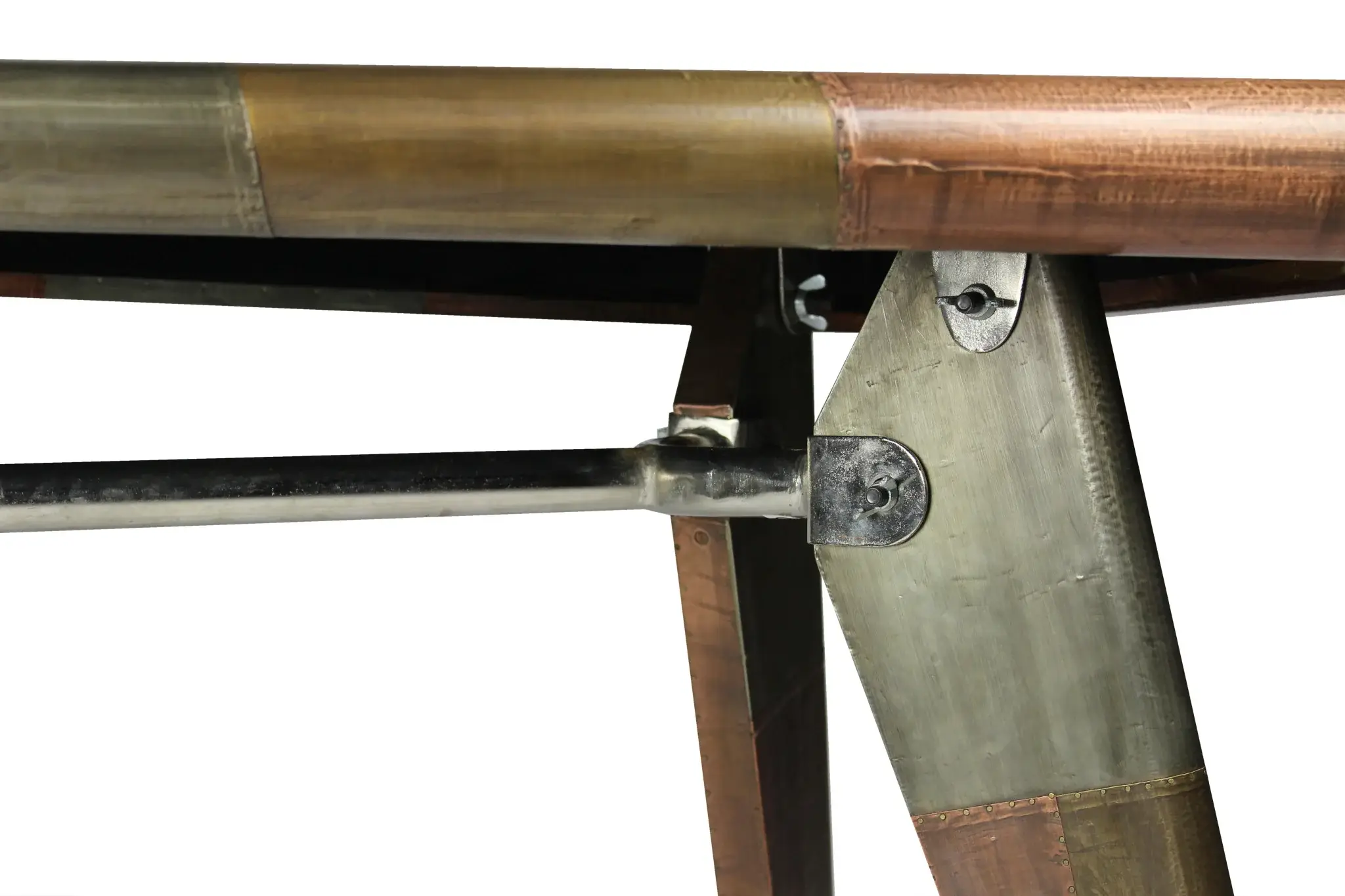 55" Copper Aluminum Writing Desk - Image 4