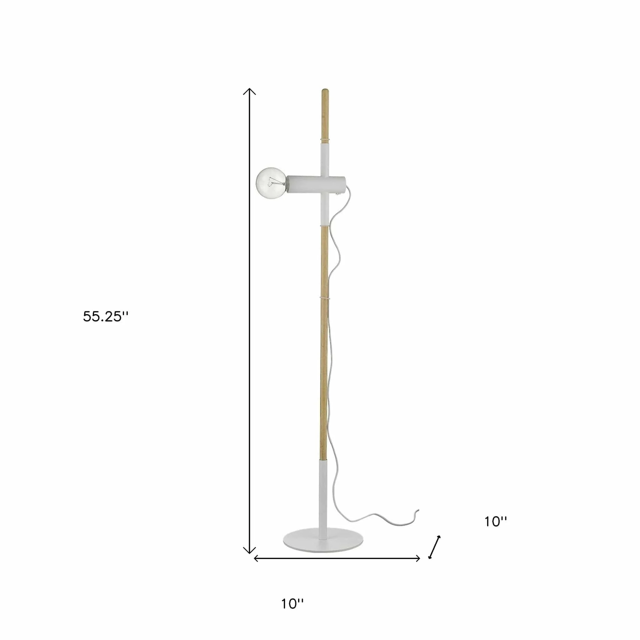 55" Natural Reading Floor Lamp - Image 4