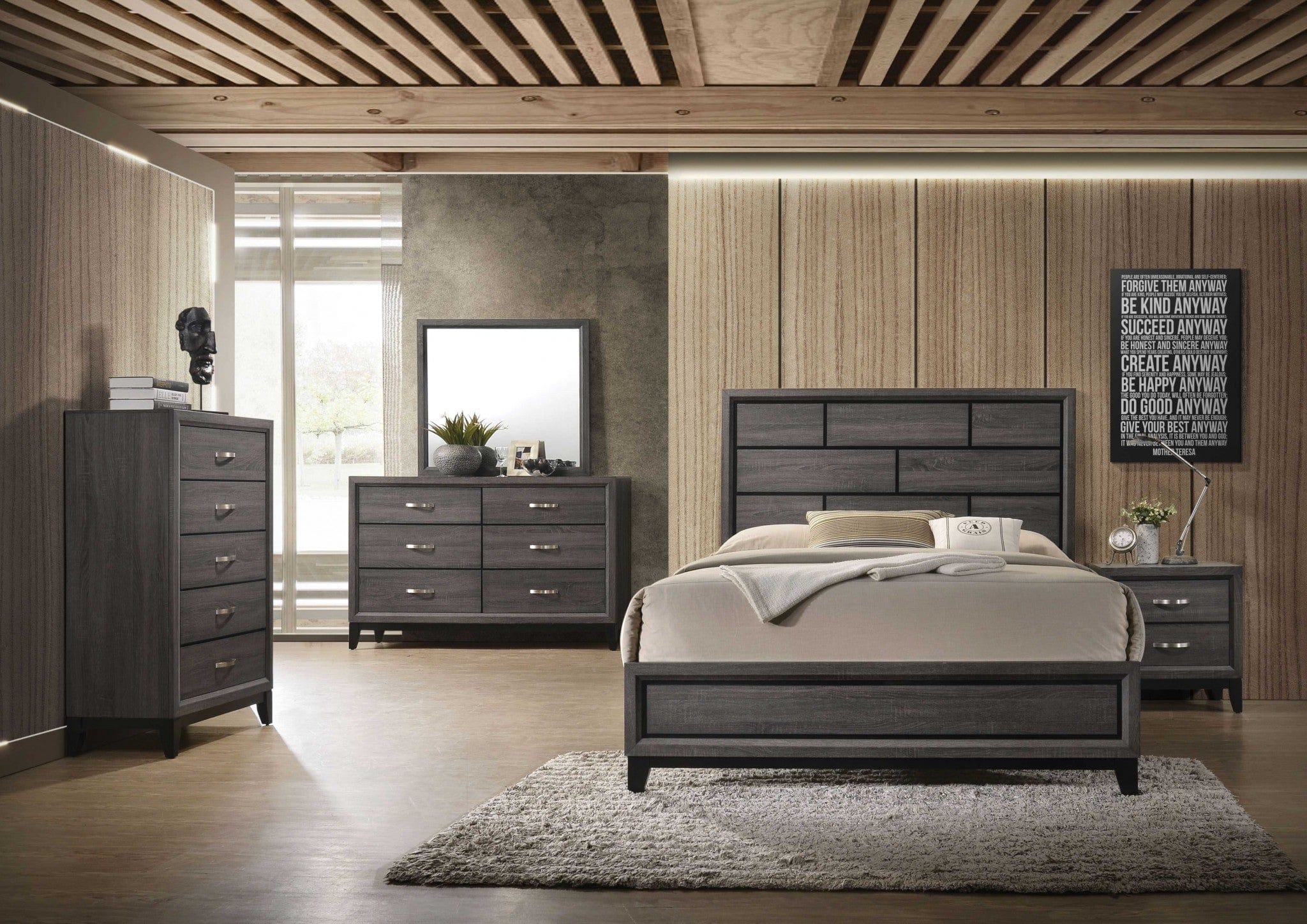 58" Gray Six Drawer - Image 4