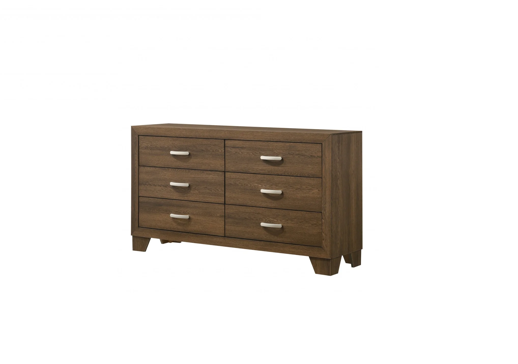59" Brown Solid and Manufactured Wood Six Drawer Double Dresser - Image 3