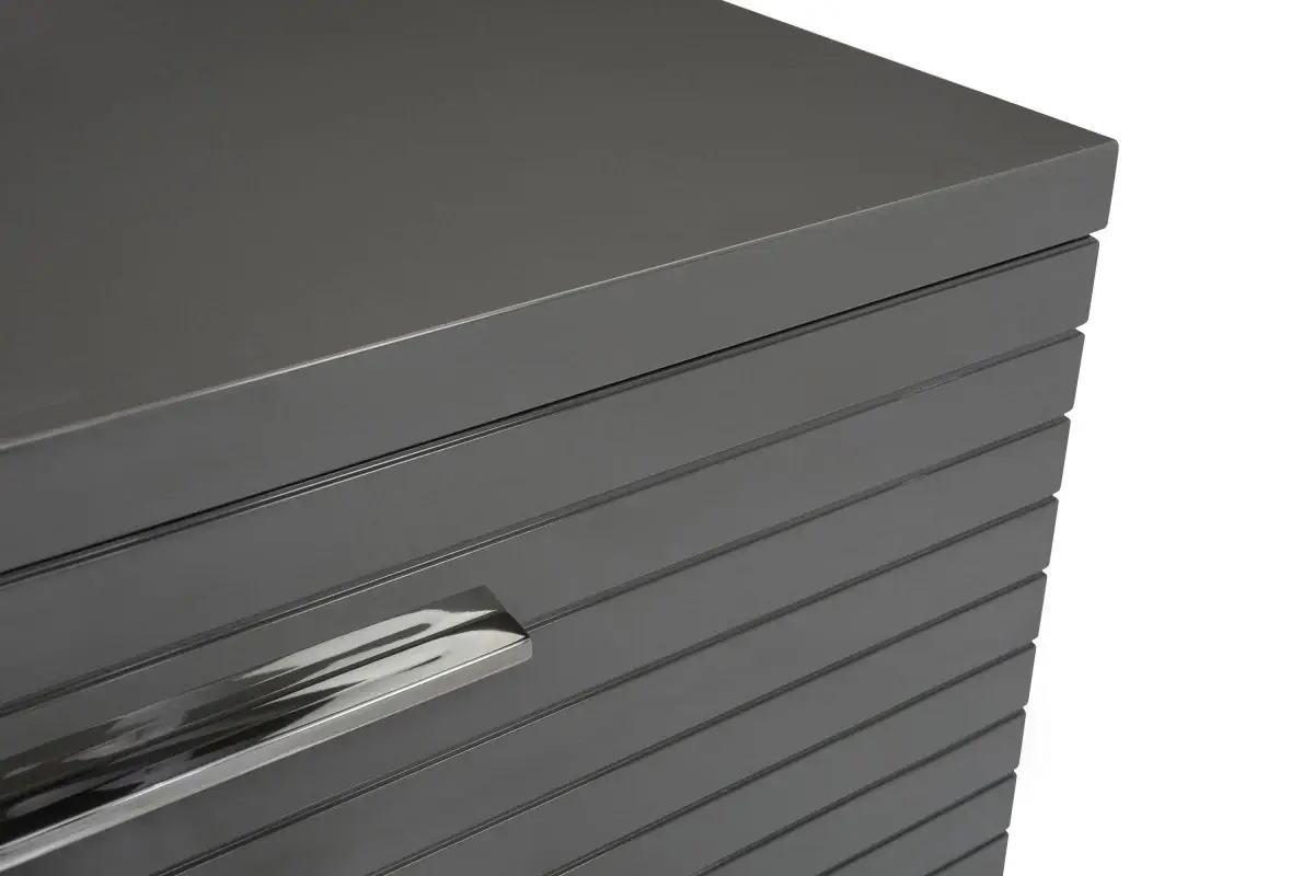 59" Grey Solid And Manufactured Wood Six Drawer Dresser - Image 4