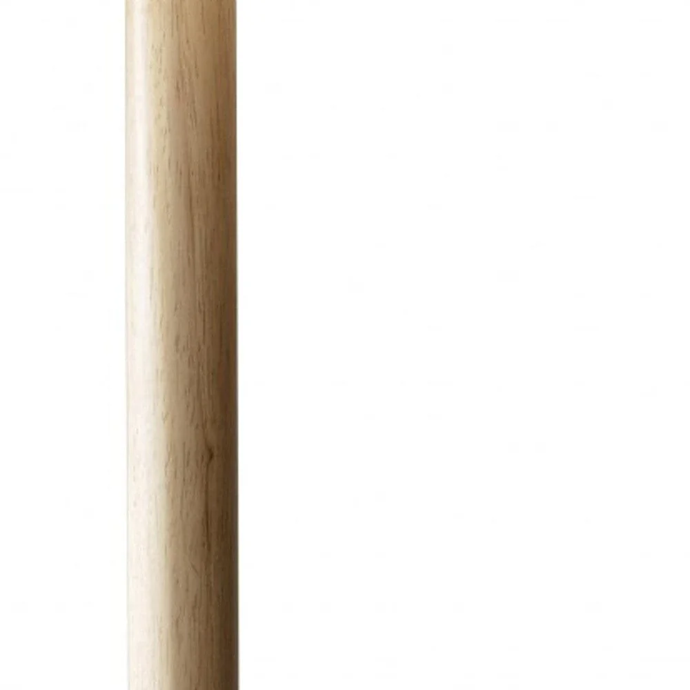 59" Solid Wood Traditional Shaped Floor Lamp With White Drum Shade - Image 5