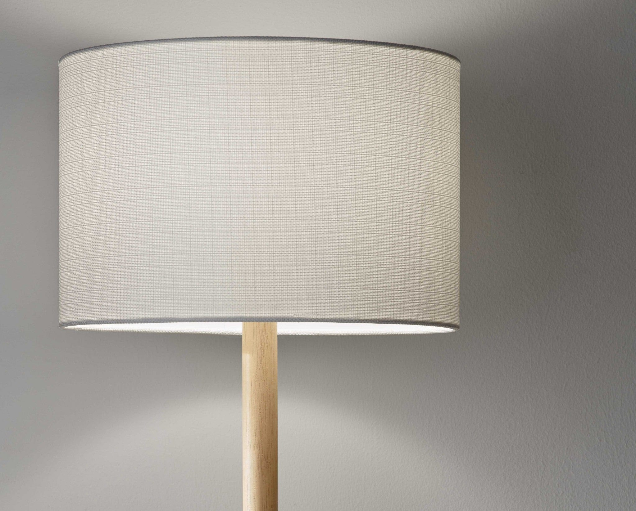 59" Solid Wood Traditional Shaped Floor Lamp With White Drum Shade - Image 7