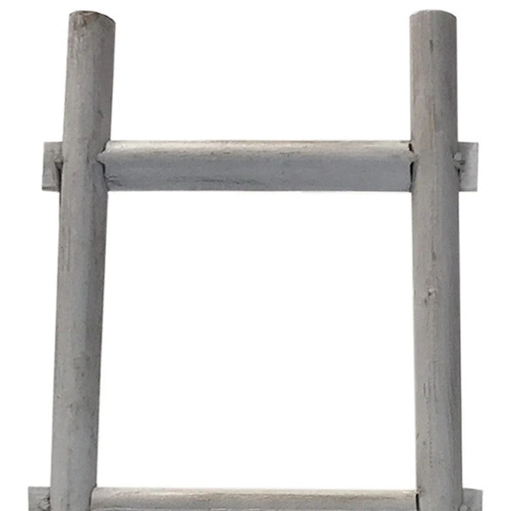 59" X 18" X 2" Grey Decorative Ladder Shelve - Image 6