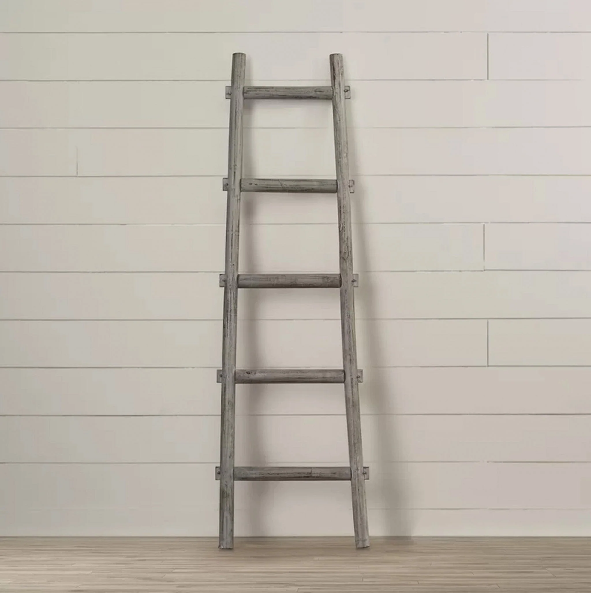 59" X 18" X 2" Grey Decorative Ladder Shelve - Image 7