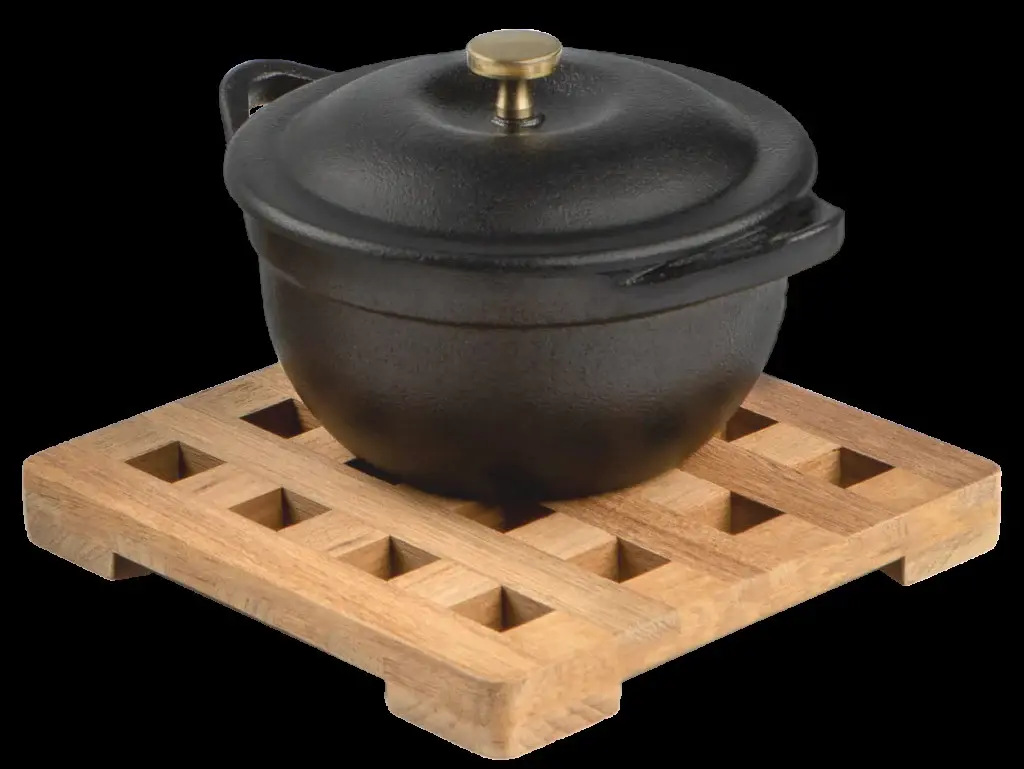 6.00 " Square Wood Trivet - Image 4