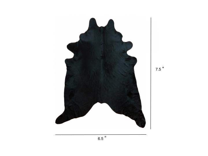 6.5 Ft Black Dyed Brindled Cowhide Rug - Image 5