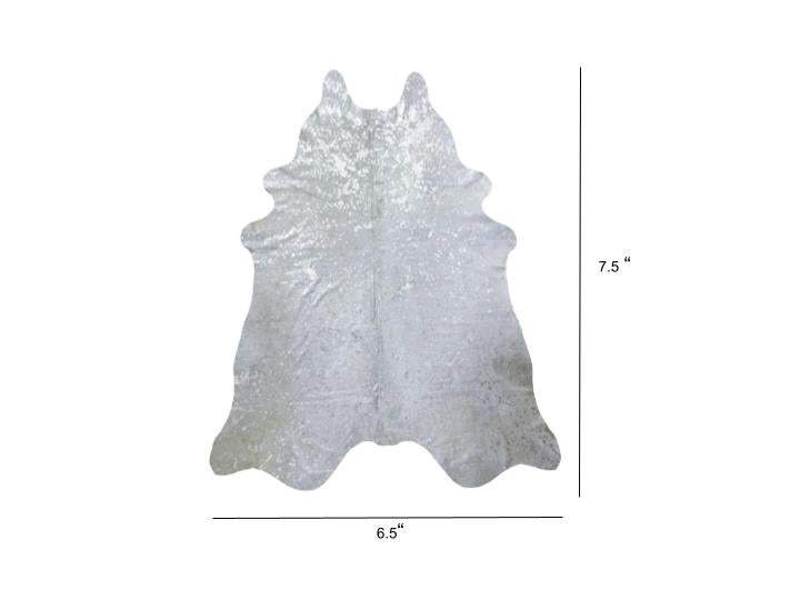 6.5 Ft  Silver Devore Brindled Cowhide Rug - Image 6
