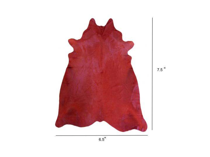6.5' Red Genuine Cowhide Area Rug - Image 2