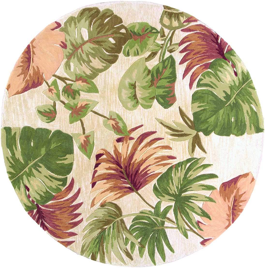 6' Beige Round Wool Hand Tufted Area Rug - Image 2
