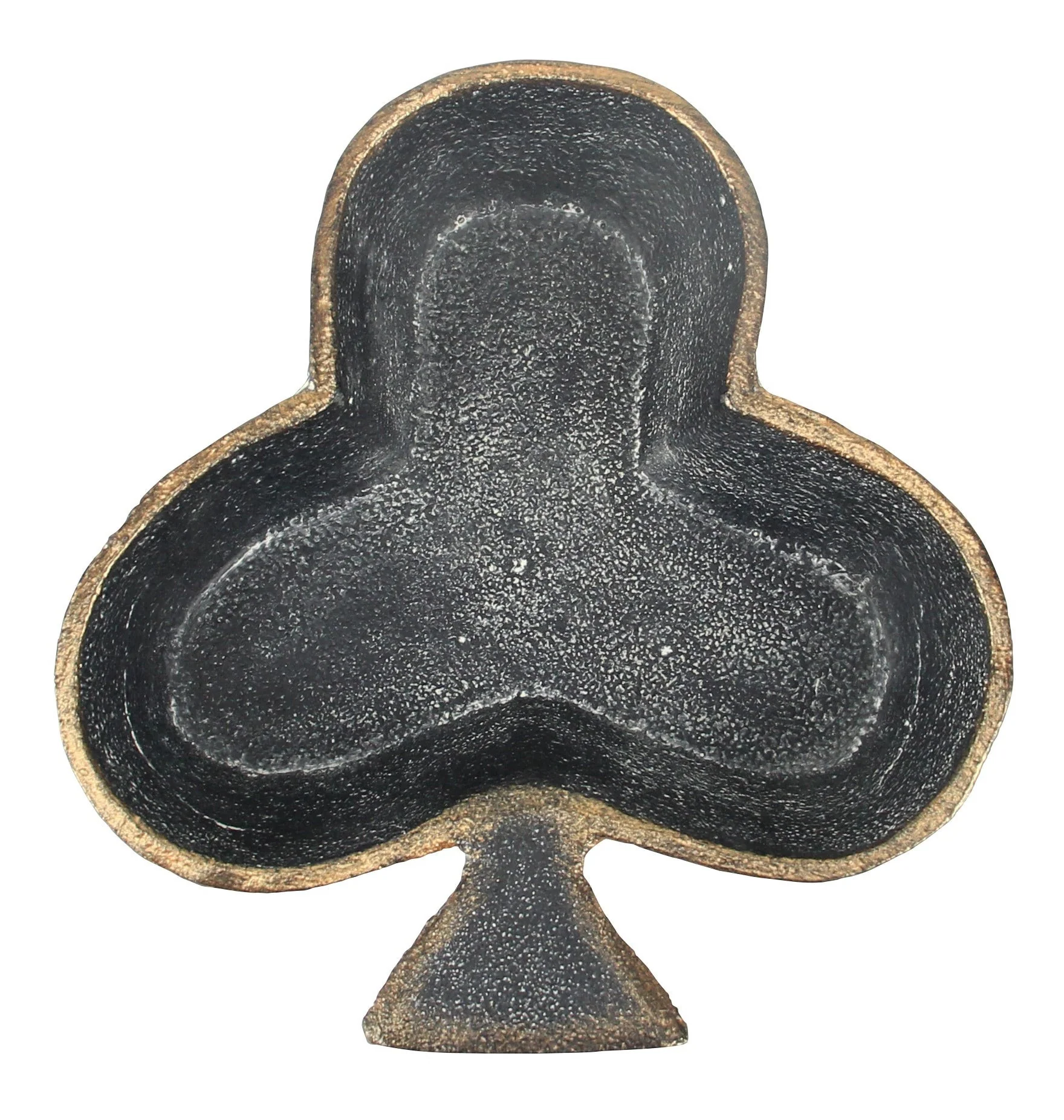 6" Black and Gold Club Cast Iron Vanity Tray - Image 2