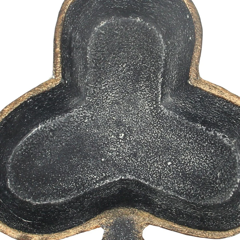 6" Black and Gold Club Cast Iron Vanity Tray - Image 4