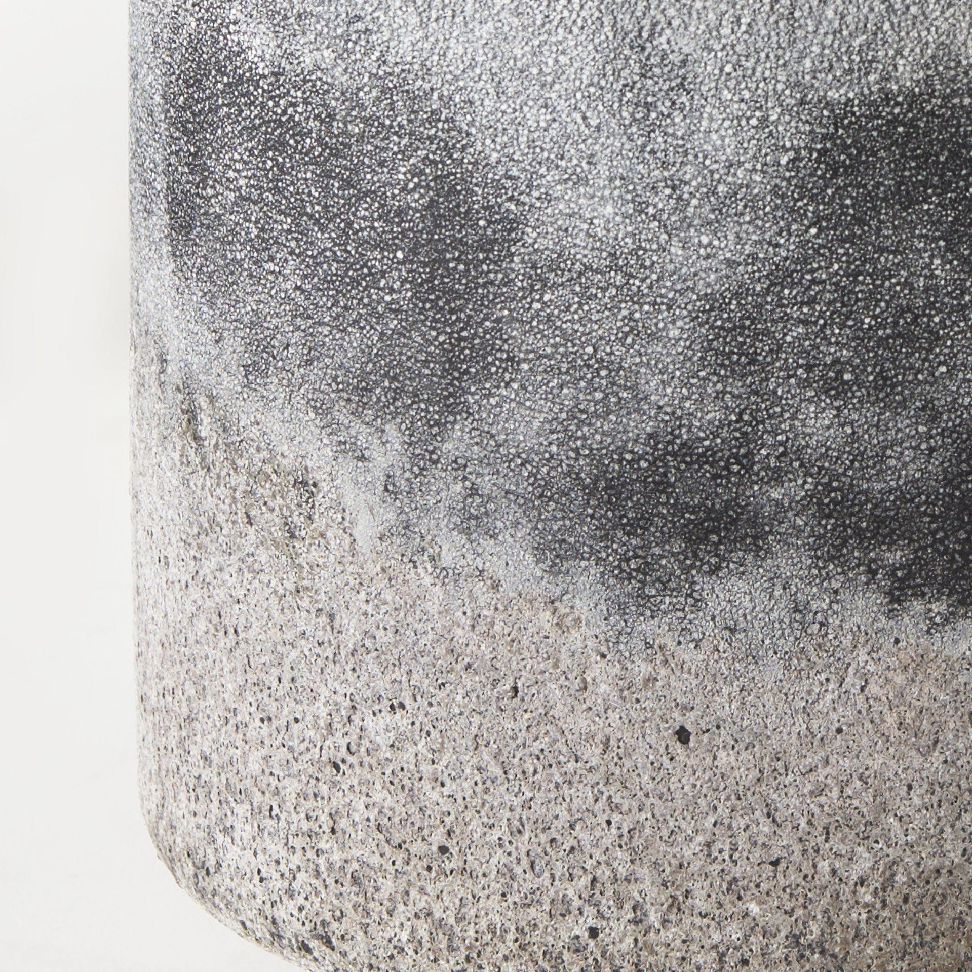 6" Black Brown and Gray Ombre Textured Ceramic Vase - Image 7