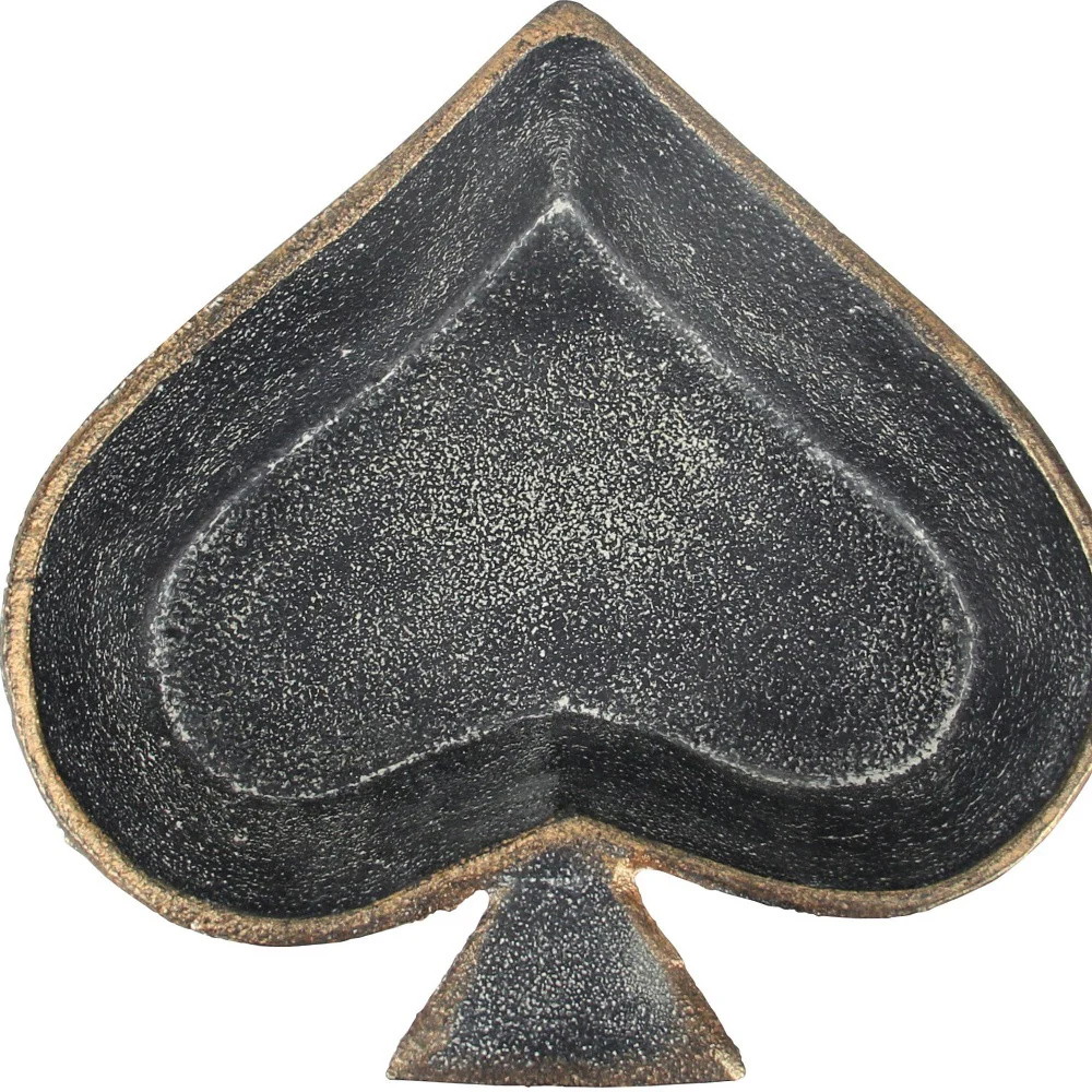 6" Black Novelty Cast Iron Handmade Vanity Tray - Image 4