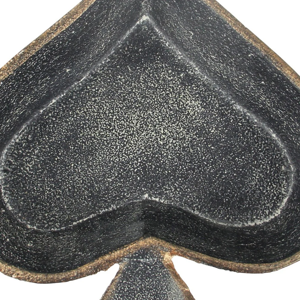 6" Black Novelty Cast Iron Handmade Vanity Tray - Image 5