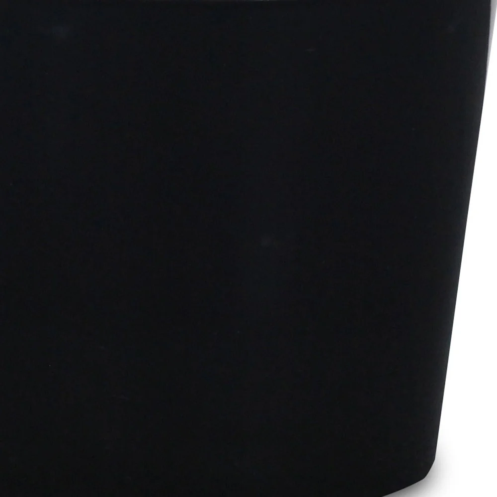 6" Black Recycled Plastic Indoor Outdoor Round Pot Planter - Image 3