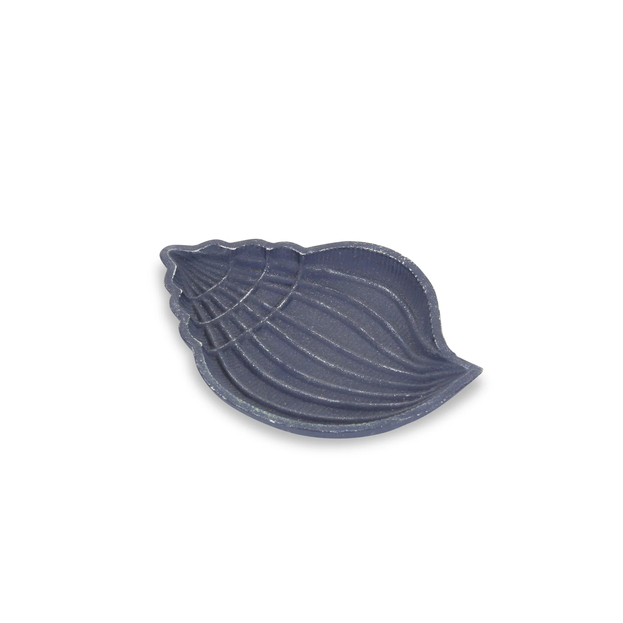 6" Blue Conch Shell Cast Iron Vanity Tray - Image 3