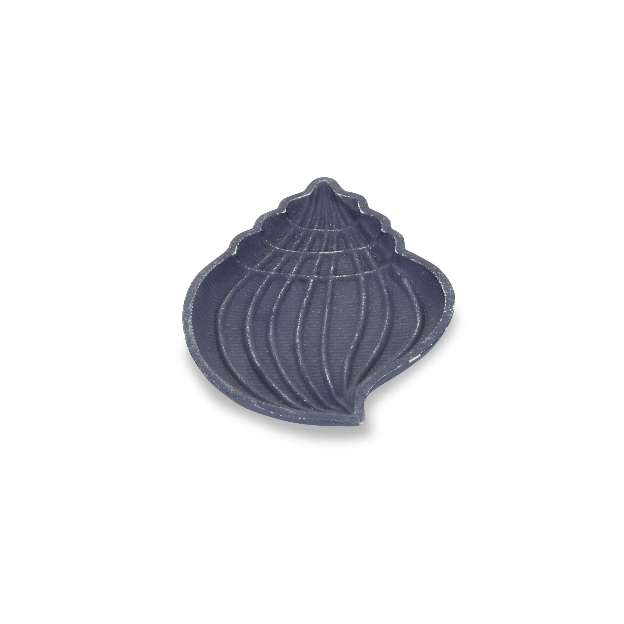 6" Blue Conch Shell Cast Iron Vanity Tray - Image 4