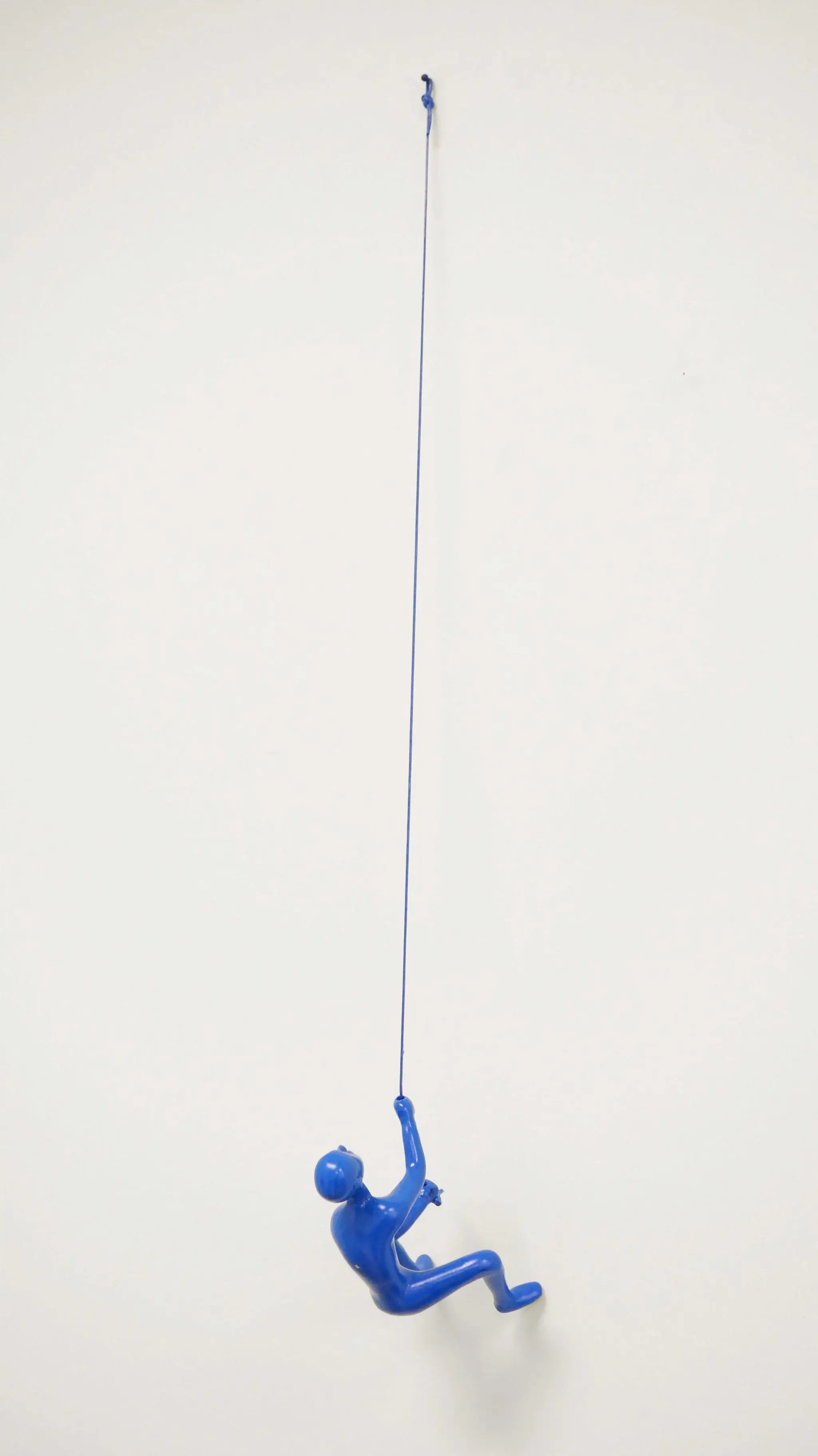 6" Blue Unique Climbing Man With Rope Wall Art - Image 5