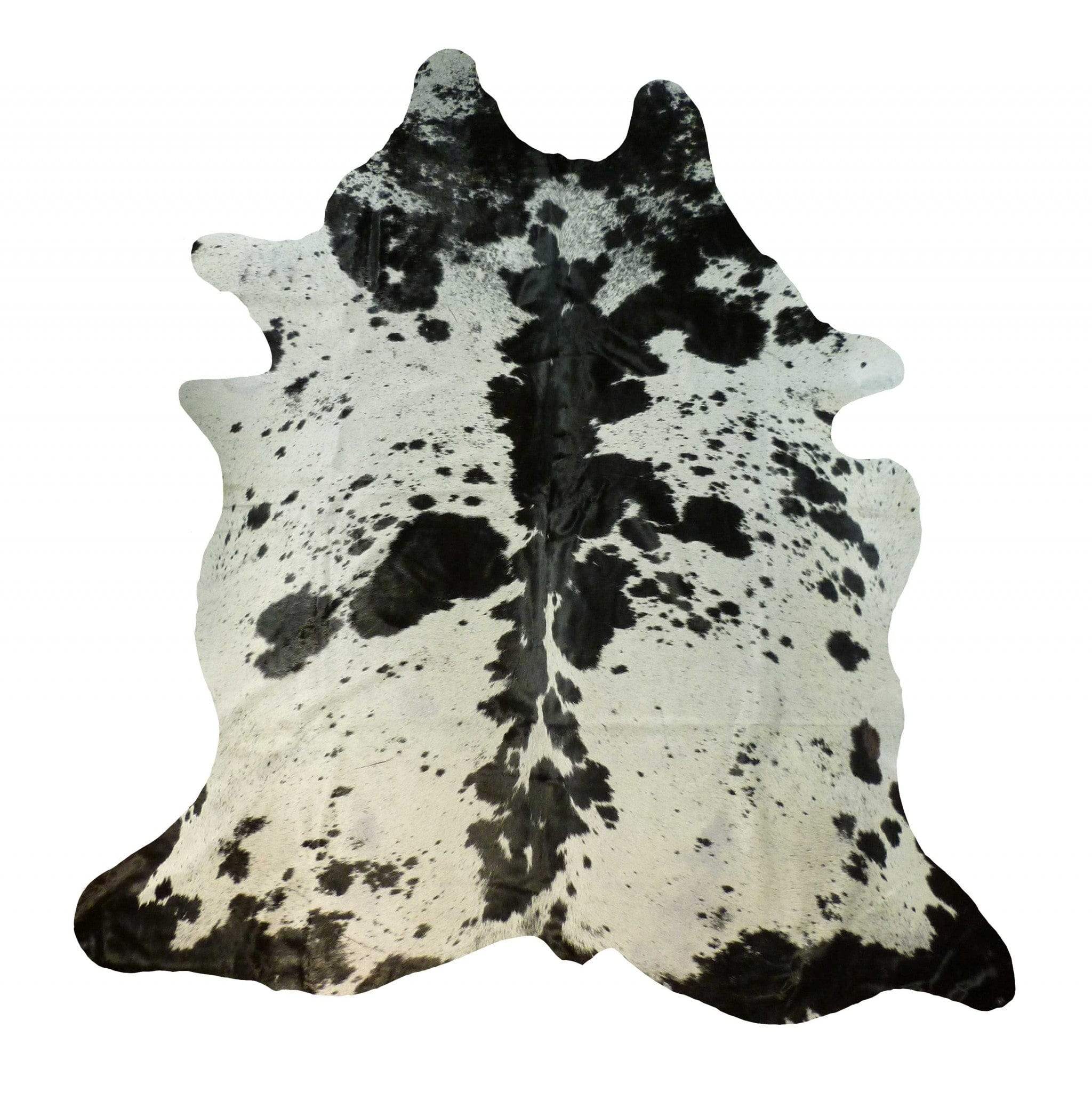 6 Ft Black And White Brindled Cowhide Rug - Image 2