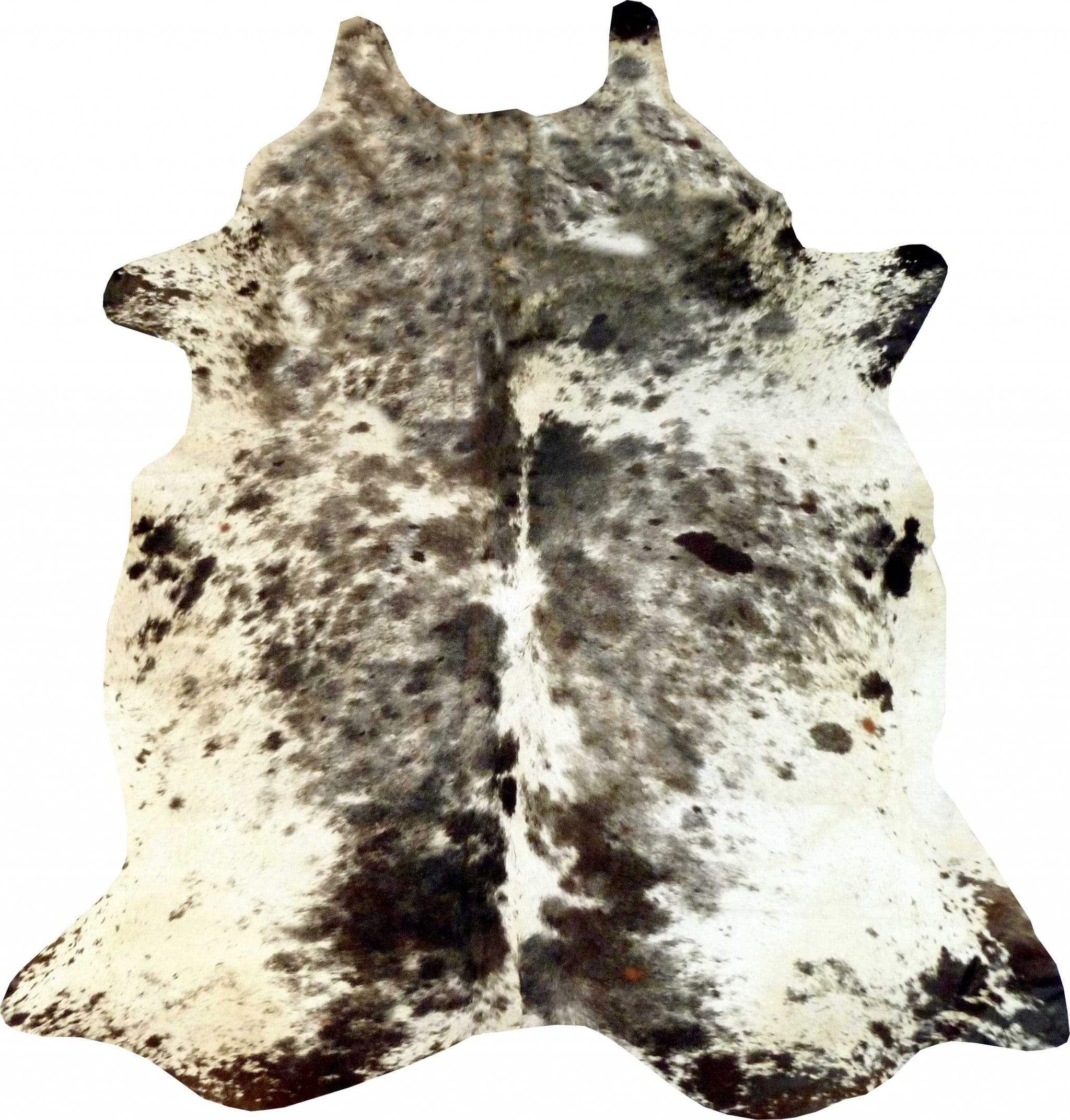 6 Ft Black And White Brindled Cowhide Rug - Image 3