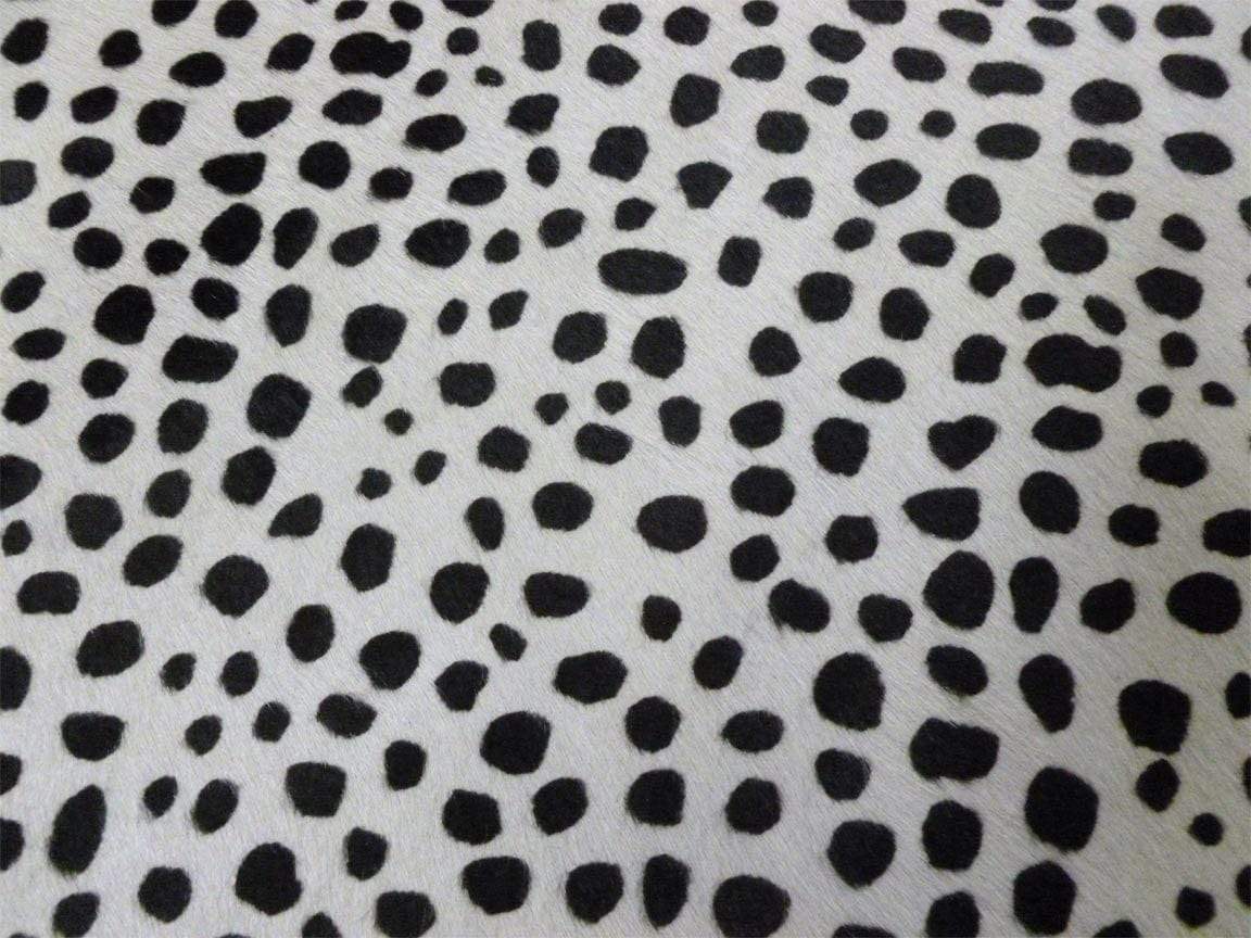 6 Ft Black And White Cheetah Stenciled Cowhide Rug - Image 2