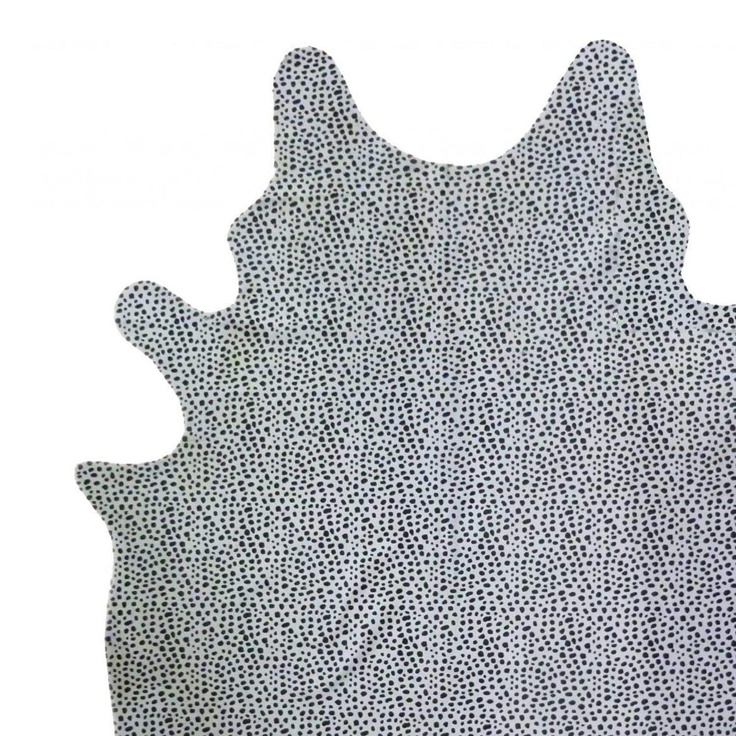 6 Ft Black And White Cheetah Stenciled Cowhide Rug - Image 3
