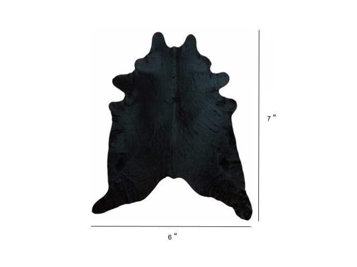 6 Ft Black Dyed Brindled Cowhide Rug - Image 2