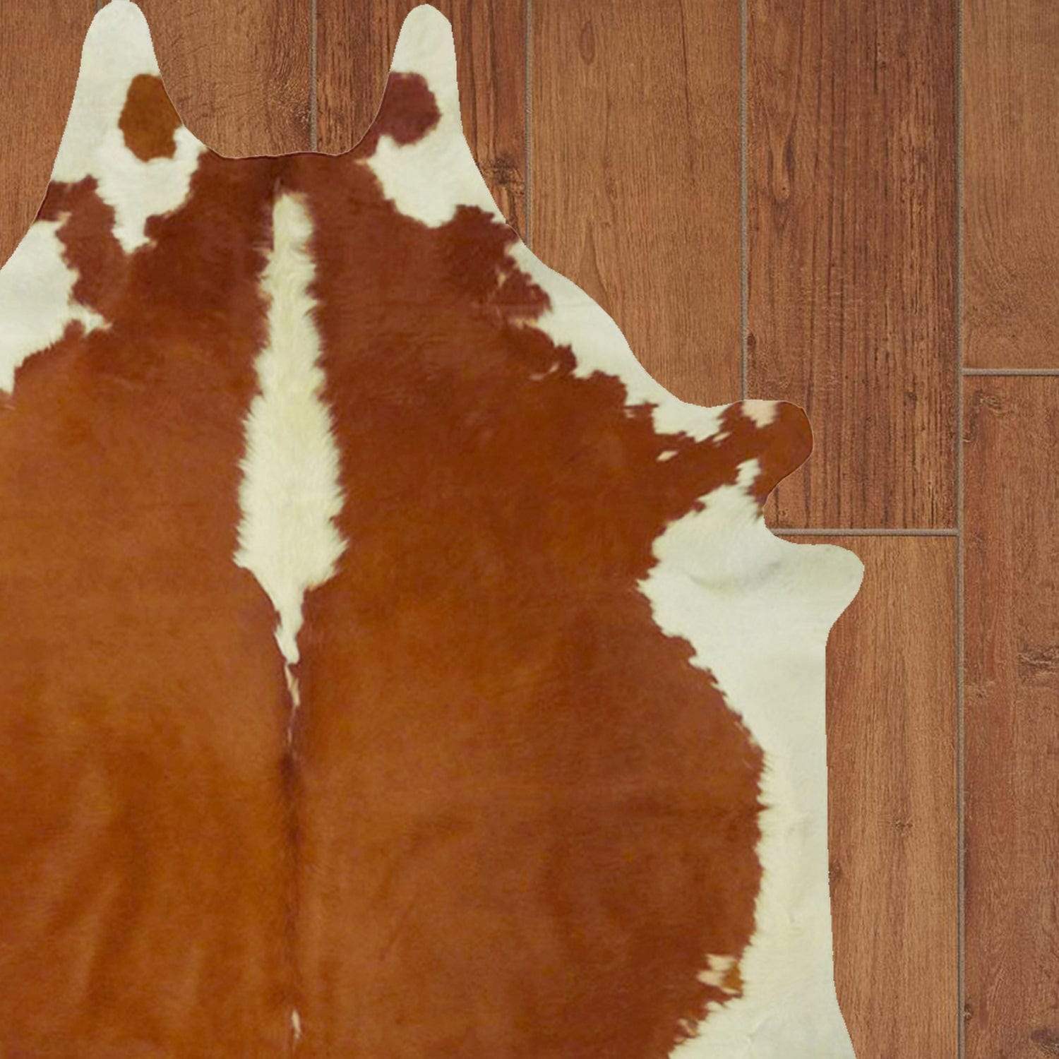 6 Ft Hereford Brindled Cowhide Rug - Image 3