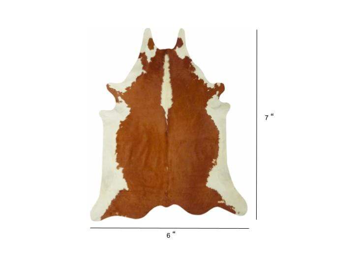 6 Ft Hereford Brindled Cowhide Rug - Image 4