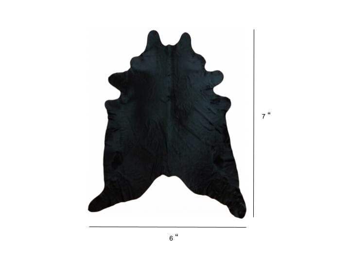 6 Ft Natural Black Brindled Cowhide Rug - Image 3