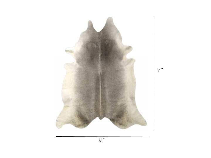 6 Ft Natural Grey Brindled Cowhide Rug - Image 6
