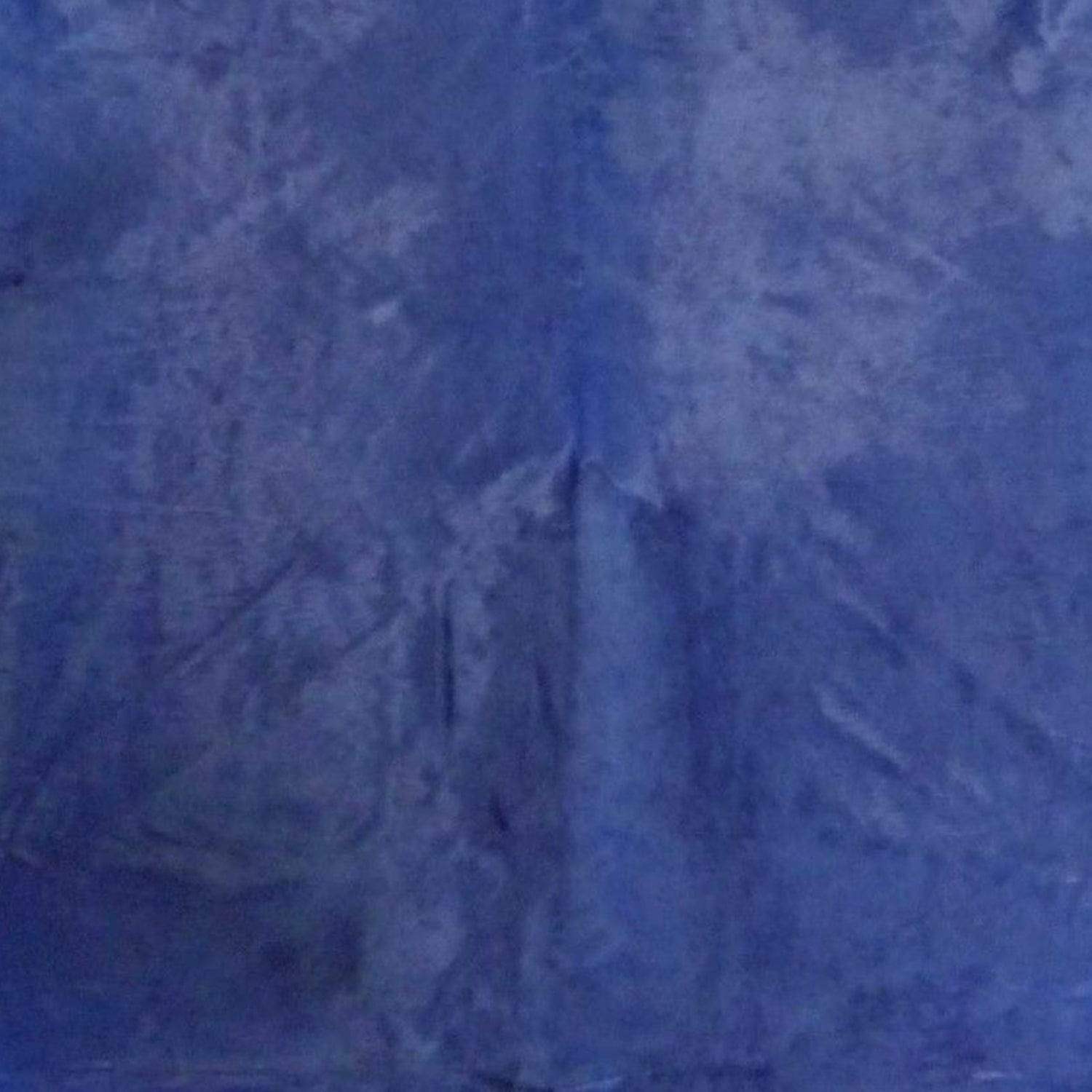 6 Ft Navy Dyed Stenciled Cowhide Rug - Image 3