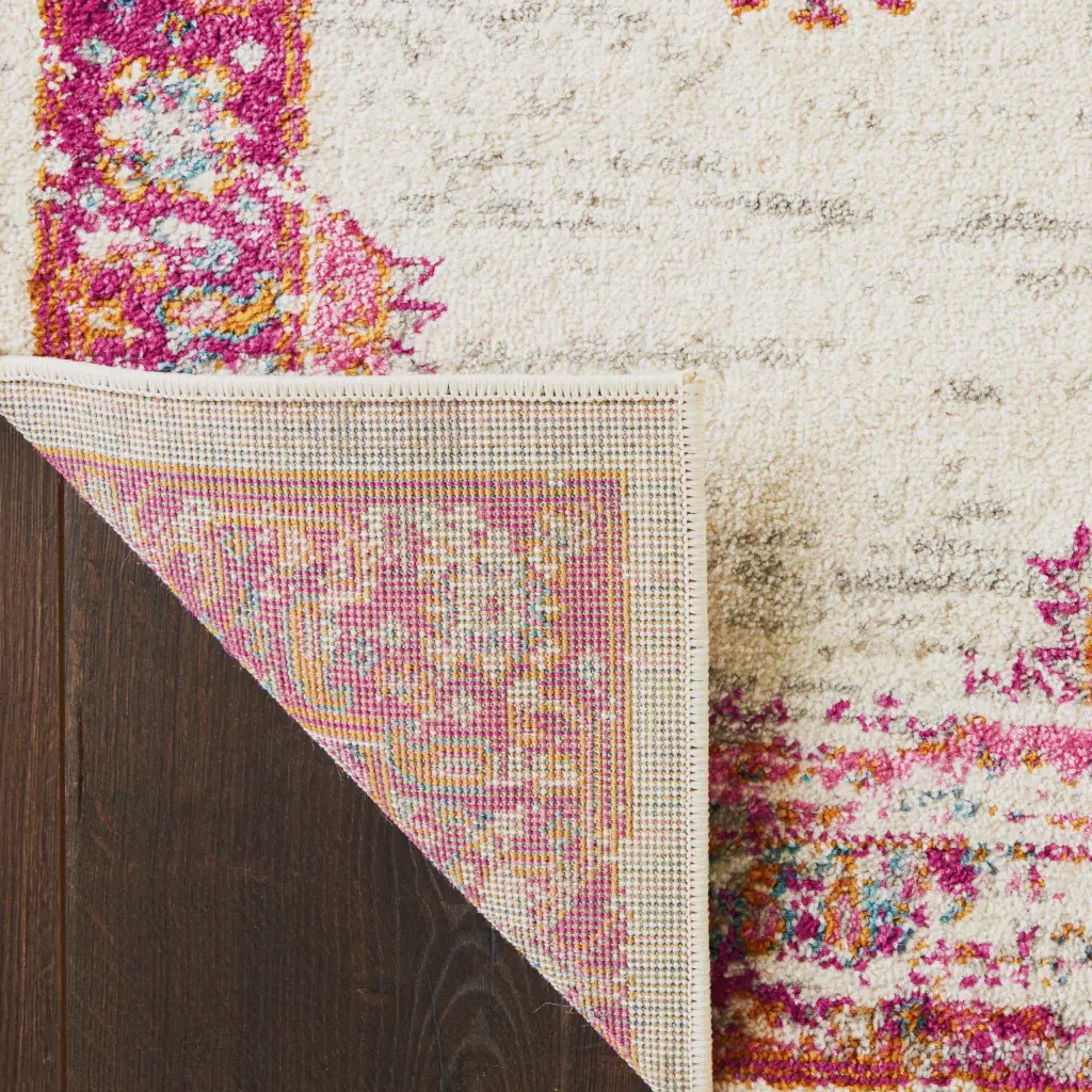 6' Fuchsia Power Loom Runner Rug - Image 3