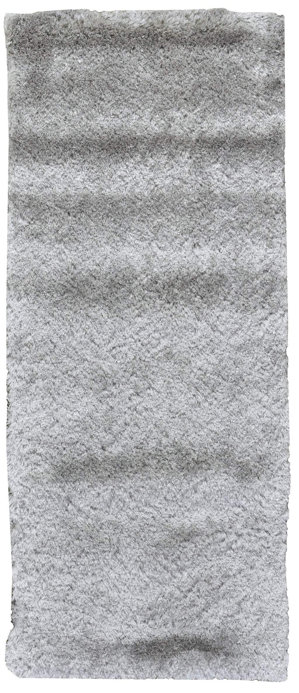 6' Gray Shag Hand Tufted Runner Rug - Image 2