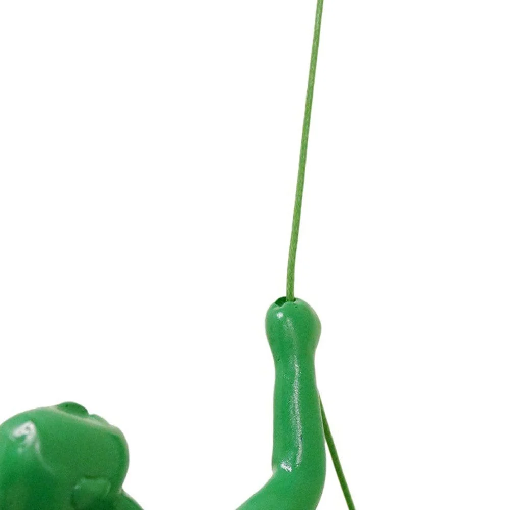 6" Green Unique Climbing Man With Rope Wall Art - Image 3