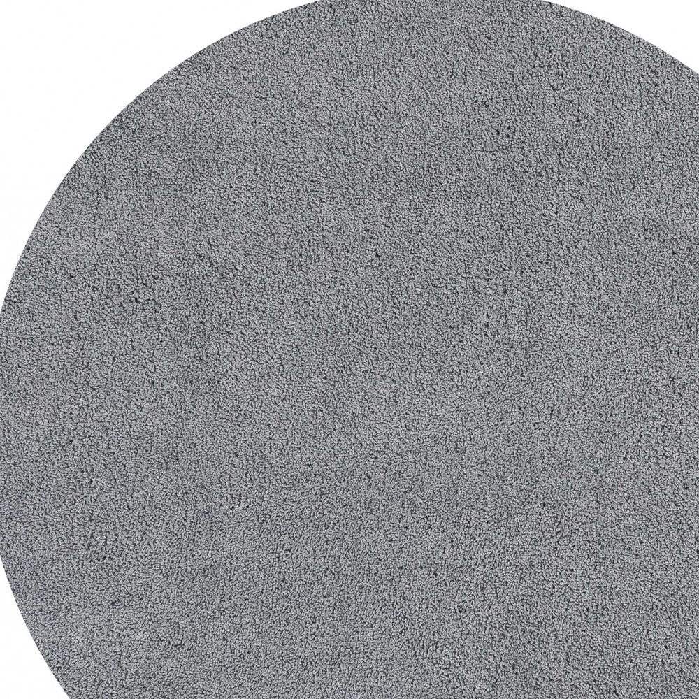 6' Grey Round Indoor Shag Rug - Image 5