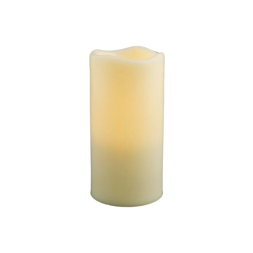 6" Ivory Flameless Indoor Outdoor Pillar Candle - Image 2