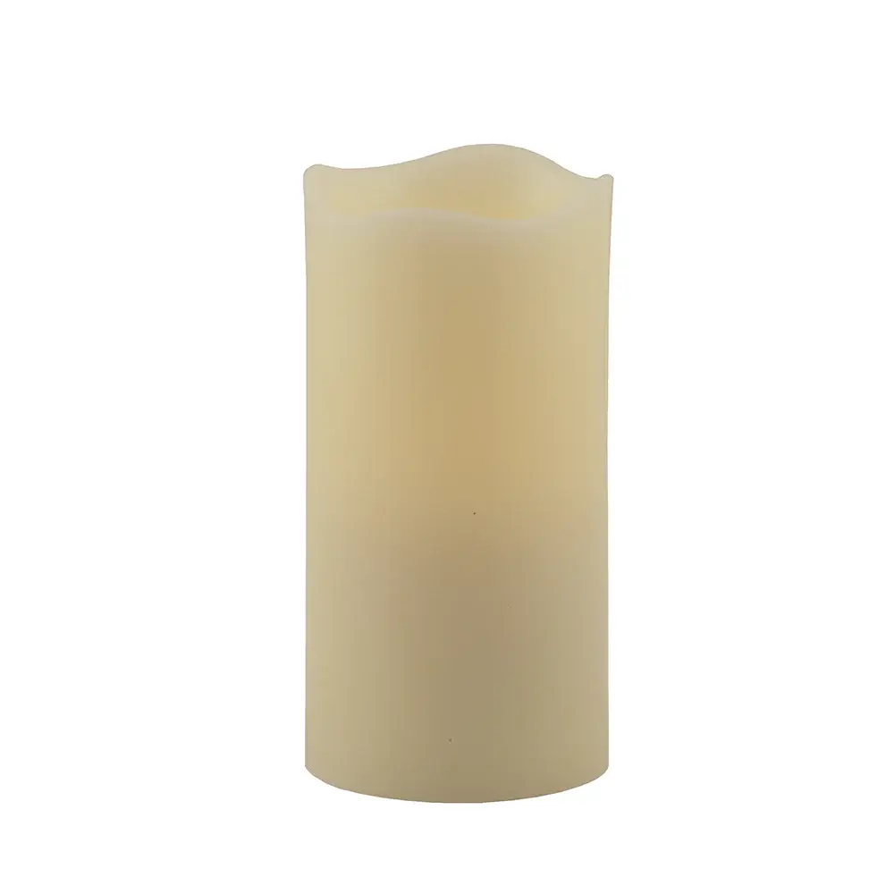 6" Ivory Flameless Pillar Candle - Image 2