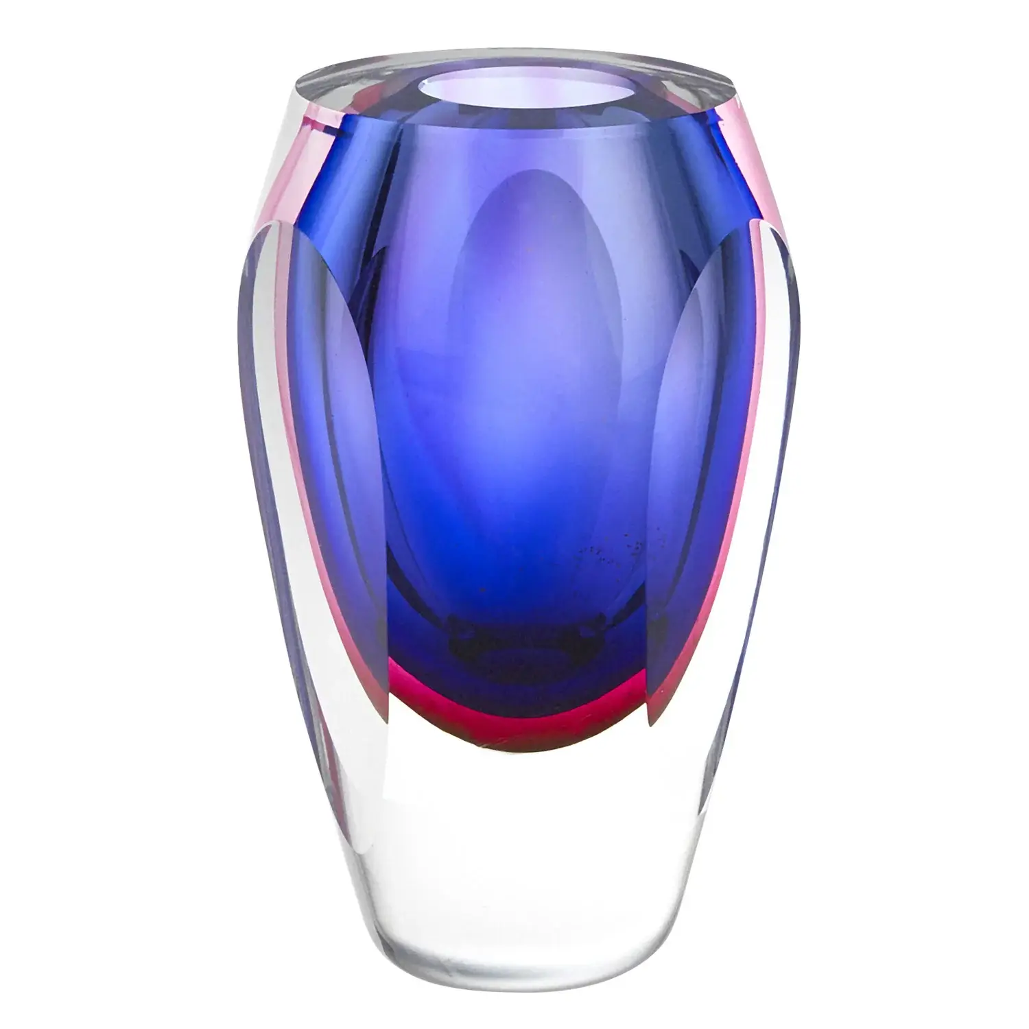 6 Mouth Blown Purple Art Glass Vase - Image 2