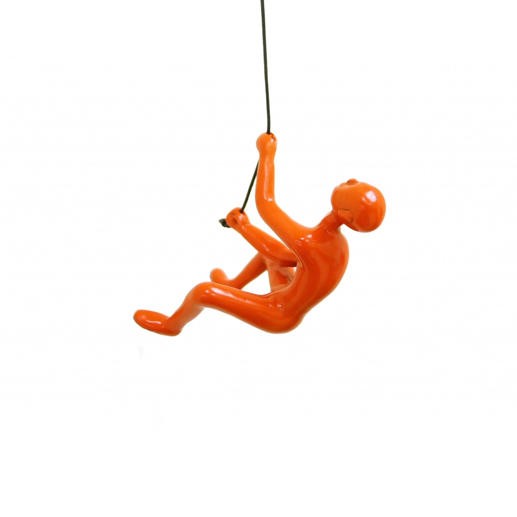6" Orange Unique Climbing Man Wall Art - Image 4