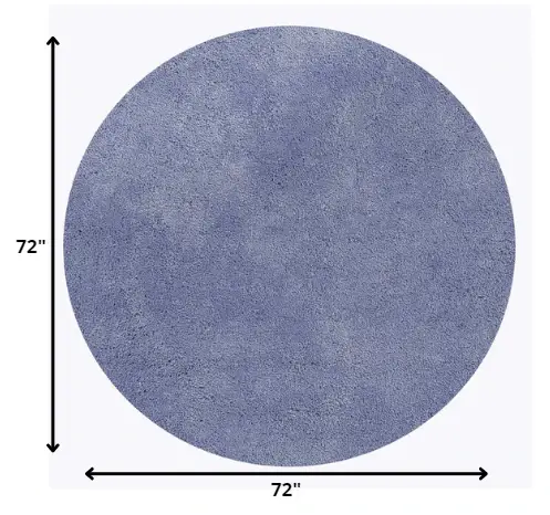 6' Purple Round Indoor Shag Rug - Image 5