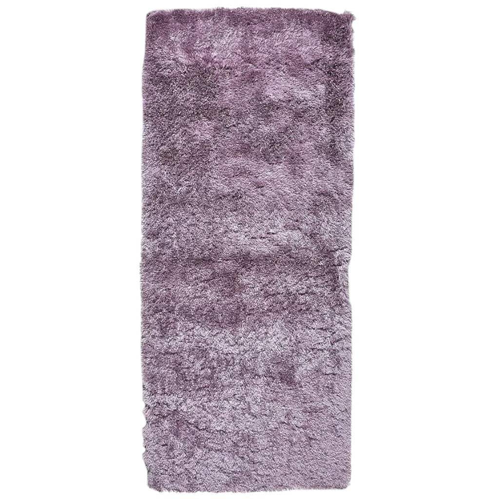 6' Purple Shag Tufted Handmade Runner Rug