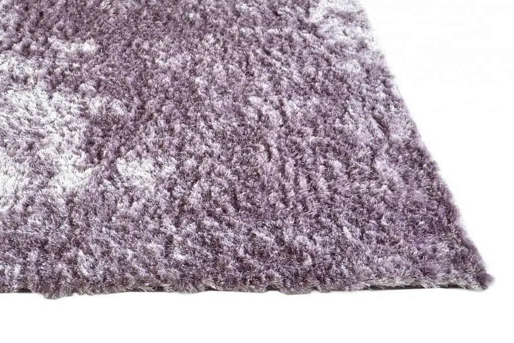 6' Purple Shag Tufted Handmade Runner Rug - Image 4