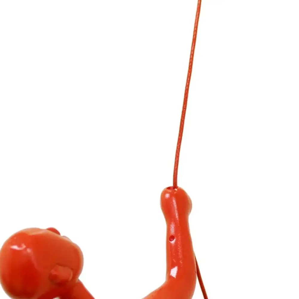 6" Red Unique Climbing Man With Rope Wall Art - Image 3