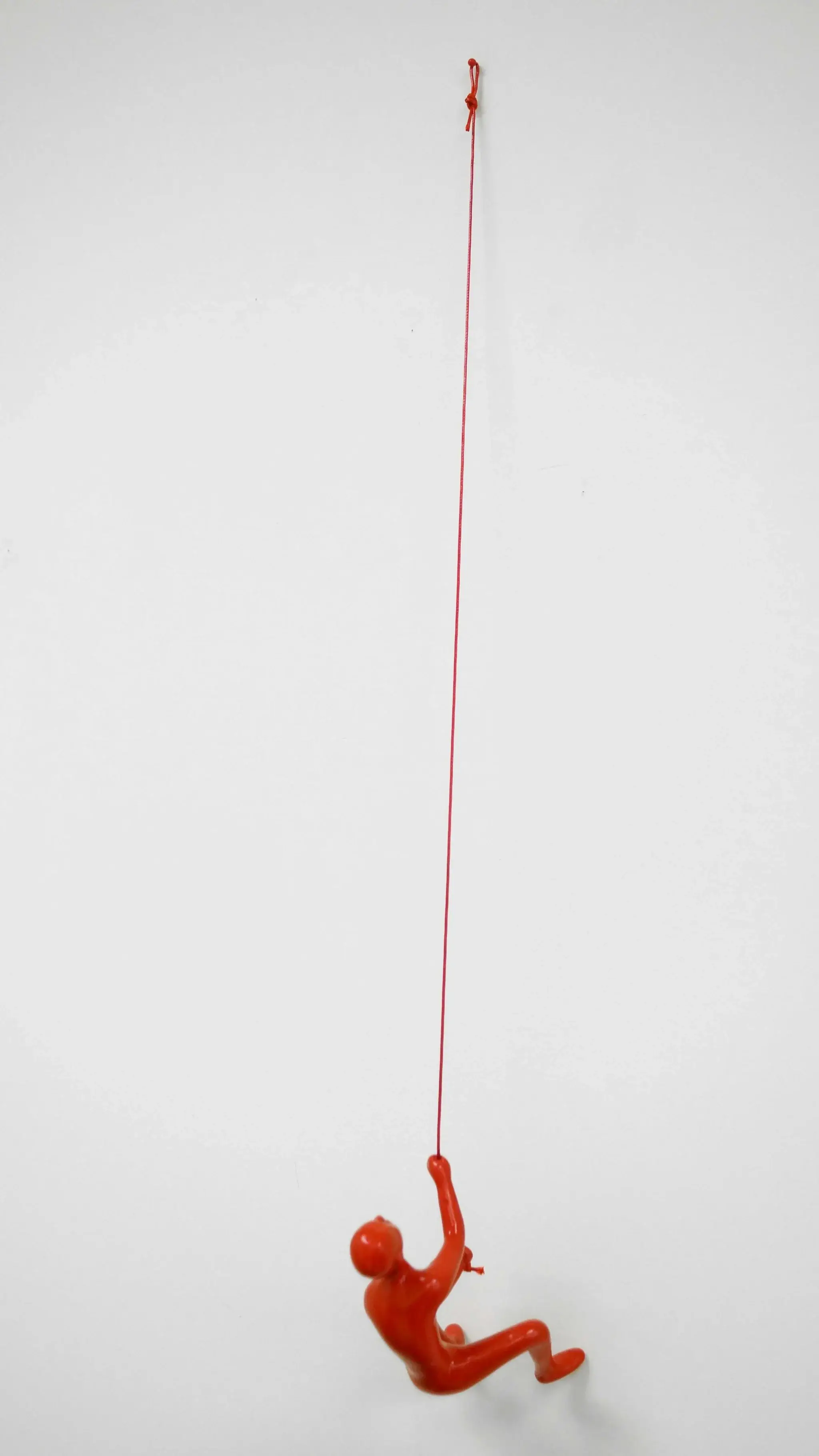 6" Red Unique Climbing Man With Rope Wall Art - Image 6