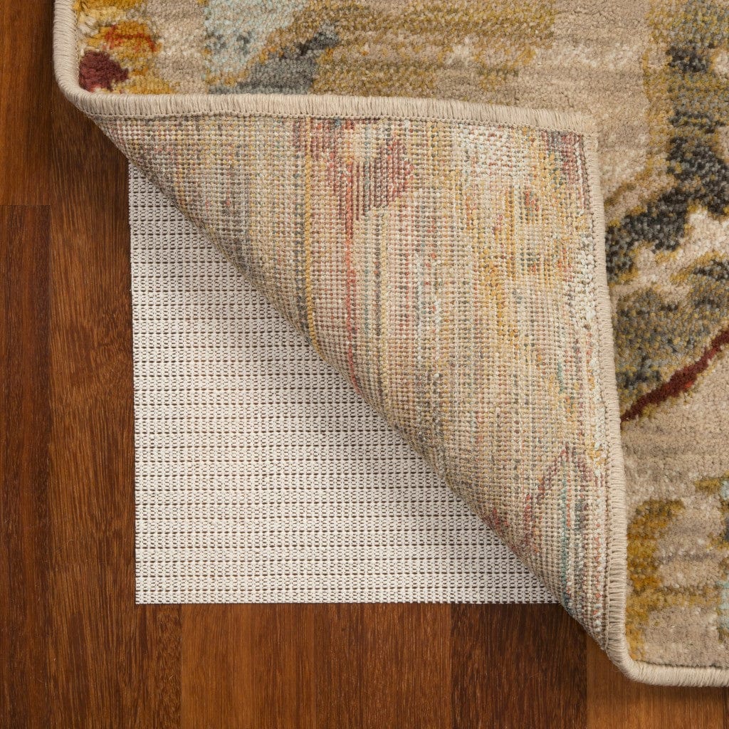 6" Round Basic  Beige Non Slip Rug Pad - Image 4